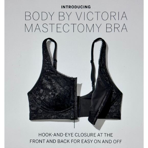 Body by Victoria Lace Mastectomy Bra Purest Pink Lace Overlay XL - Picture 15 of 16